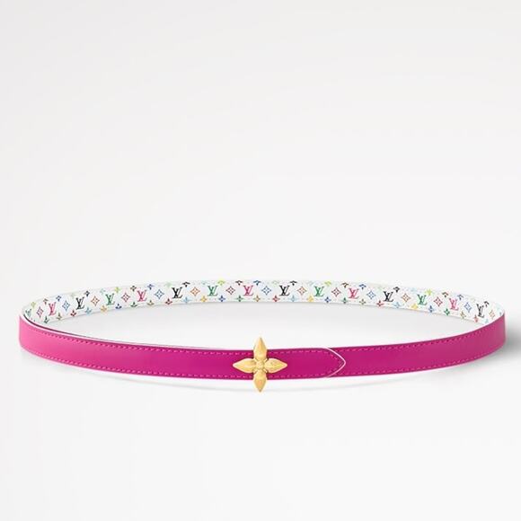 Louis Vuitton TM Murakami Mini Flowergram Reversible Belt Pink White 80cm XS NEW - Picture 6 of 15